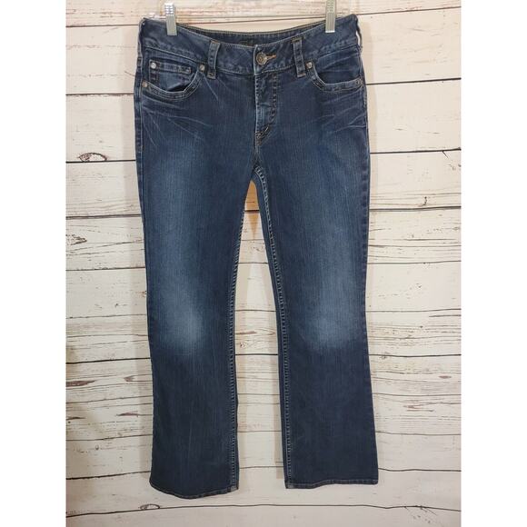Silver Jeans Blue Denim Suki Bootcut Stretch Low Rise Jeans Women's Size 30 - Picture 1 of 12